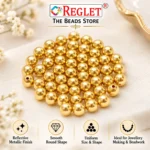 10mm Golden Pearl Beads for Jewellery Making Kit – 350 Pcs, 200g - Image 6