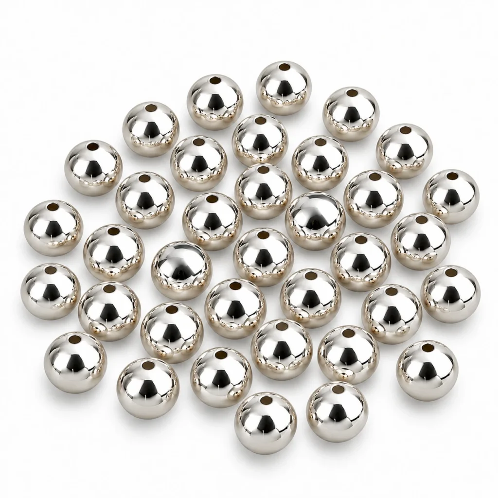 10mm Silver Pearl Beads for Jewellery Making Kit – 350 Pcs, 200g