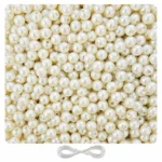 10mm Off-White Pearl Beads for Jewellery Making Kit – 400 Pcs, 200g