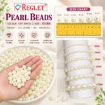 10mm Off-White Pearl Beads for Jewellery Making Kit – 400 Pcs, 200g - Image 2