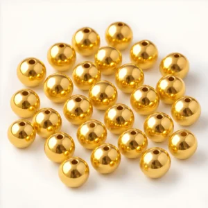 12mm Golden Pearl Beads for Jewellery Making Kit – 200 Pcs, 200g