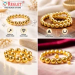 12mm Golden Pearl Beads for Jewellery Making Kit – 200 Pcs, 200g - Image 7