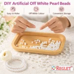 12mm Off-White Pearl Beads for Jewellery Making Kit – 200 Pcs, 200g - Image 3