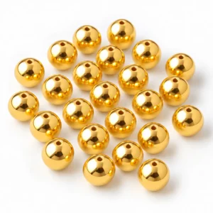 10mm Golden Pearl Beads for Jewellery Making Kit – 350 Pcs, 200g
