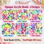 Opaque Crystal Beads for Bracelet Making Kit – 515 Pcs, 6 Designs, 8mm–16mm, 180g - Image 2