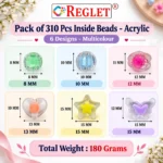 Double Layer Crystal Beads for Bracelet Making Kit – 390 Pcs, 6 Designs, 10mm, 180g - Image 3