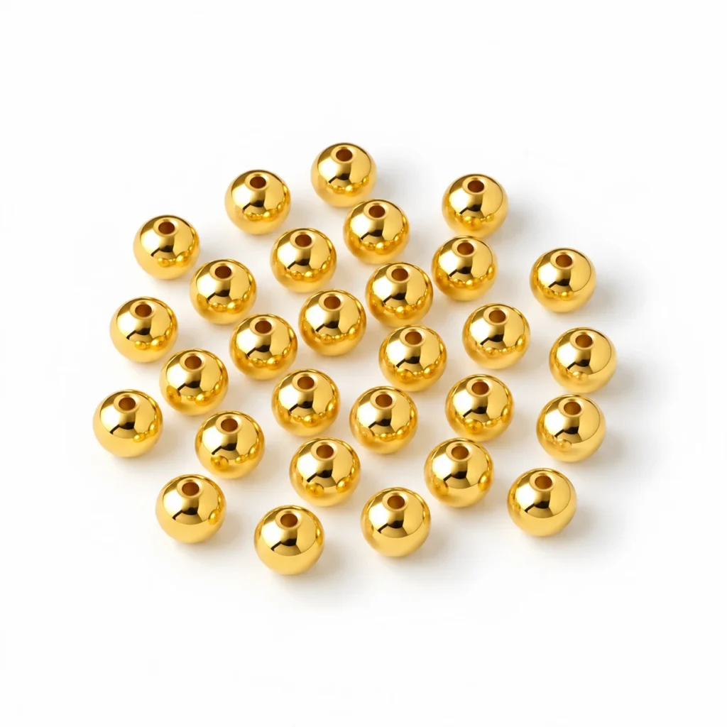 Golden Pearl Beads for Jewellery Making Kit – 5800 Pcs, 4mm, 200g