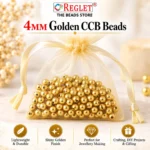 Golden Pearl Beads for Jewellery Making Kit – 5800 Pcs, 4mm, 200g - Image 5