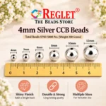 4mm Silver Pearl Beads for Jewellery Making Kit – 5800 Pcs, 200g - Image 2