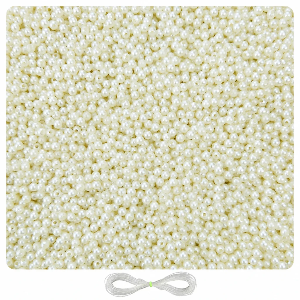 4mm Off-White Pearl Beads for Jewellery Making