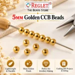 5mm Golden Pearl Beads for Jewellery Making Kit – 3000 Pcs, 200g - Image 3
