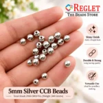 5mm Silver Pearl Beads for Jewellery Making Kit – 3000 Pcs, 200g - Image 3