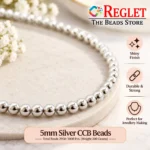 5mm Silver Pearl Beads for Jewellery Making Kit – 3000 Pcs, 200g - Image 5