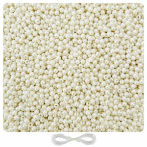 5mm Off-White Pearl Beads for Jewellery Making Kit – 3000 Pcs, 200g