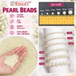 5mm Off-White Pearl Beads for Jewellery Making Kit – 3000 Pcs, 200g - Image 2