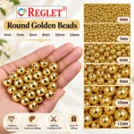 Golden Pearl Beads for Jewellery Making Kit – 1800 Pcs, 6 Sizes, 180g - Image 3