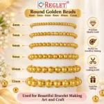 Golden Pearl Beads for Jewellery Making Kit – 1800 Pcs, 6 Sizes, 180g - Image 4