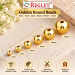 Golden Pearl Beads for Jewellery Making Kit – 1800 Pcs, 6 Sizes, 180g - Image 9