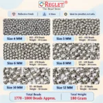 Silver Pearl Beads for Jewellery Making Kit – 1800 Pcs, 6 Sizes, 180g - Image 2