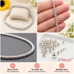 Silver Pearl Beads for Jewellery Making Kit – 1800 Pcs, 6 Sizes, 180g - Image 5