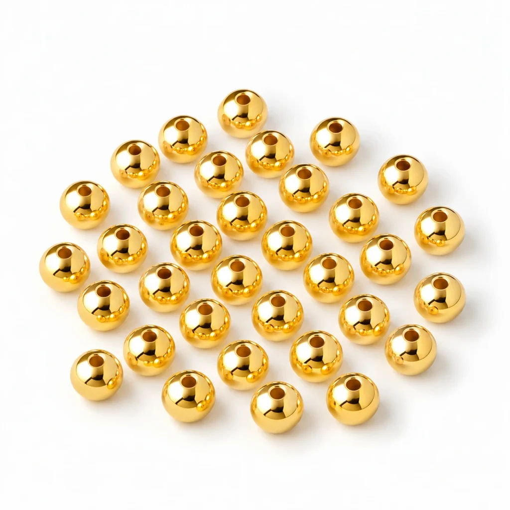 6mm Golden Pearl Beads for Jewellery Making Kit – 1600 Pcs, 200g