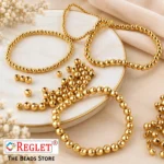6mm Golden Pearl Beads for Jewellery Making Kit – 1600 Pcs, 200g - Image 6