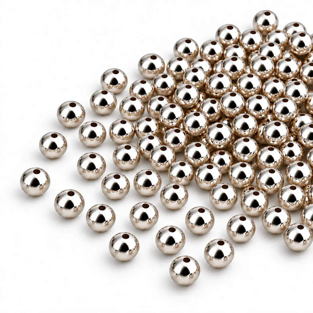 6mm Silver Pearl Beads for Jewellery Making Kit – 1600 Pcs, 200g