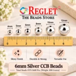 6mm Silver Pearl Beads for Jewellery Making Kit – 1600 Pcs, 200g - Image 2