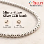 6mm Silver Pearl Beads for Jewellery Making Kit – 1600 Pcs, 200g - Image 4