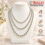 6mm Silver Pearl Beads for Jewellery Making Kit – 1600 Pcs, 200g - Image 6