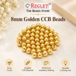 8mm Golden Pearl Beads for Jewellery Making Kit – 650 Pcs, 200g - Image 8