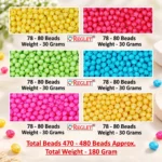 Angoora Beads for Bracelet Making Kit – 480 Pcs, 6 Colours, 6mm, 180g - Image 2
