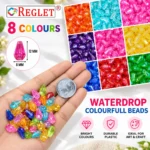 Drop Crystal Beads for Bracelet Making Kit – 760 Pcs, 8 Colours, 12mm × 8mm - Image 3