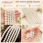 Golden and Off-White Pearl Beads for Jewellery Making Kit – 3600 Pcs, 6 Sizes - Image 5