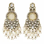 Antique Gold Chandbali Earrings for Women – Kundan Pearl Dangle Jewellery