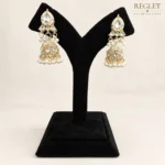 Kundan Pearl Jhumka Earrings for Women – Gold Tone Traditional Jewellery | REGLET J14 - Image 6
