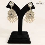 Kundan Pearl Chandbali Earrings for Women – Gold Tone Traditional Jewellery | REGLET J22 - Image 6