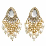 Kundan Pearl Chandbali Earrings for Women – Gold Tone Traditional Jewellery