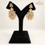 Kundan Chandbali Earrings for Women – Gold Tone Traditional Dangle Jewellery | REGLET J28 - Image 6