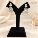 Kundan Pearl Chandbali Earrings for Women – Gold Tone Traditional Jewellery - Image 4
