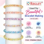 Multifaceted Rainbow Crystal Beads for Bracelet Making Kit – 780 Pcs, 6 Colours, 8mm - Image 4