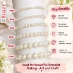 Off-White Pearl Beads for Jewellery Making Kit – 1800 Pcs, 6 Sizes, 180g - Image 3