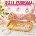 Off-White Pearl Beads for Jewellery Making Kit – 1800 Pcs, 6 Sizes, 180g - Image 4