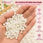 Off-White Pearl Beads for Jewellery Making Kit – 1800 Pcs, 6 Sizes, 180g - Image 5