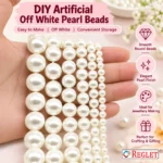 Off-White Pearl Beads for Jewellery Making Kit – 1800 Pcs, 6 Sizes, 180g - Image 6