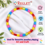 Pipe Beads for Bracelet Making Kit – 990 Pcs, 6 Colours, 6mm × 3mm, 180g - Image 4