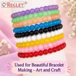 Jelly Glass Beads for Bracelet Making – 250 Pcs, 8mm Multicolour Beads Kit - Image 3