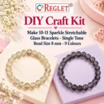 Sparkle Glass Beads for Bracelet Making – Single Tone - 250 Pcs, 8mm Multicolour Jewellery Kit - Image 3