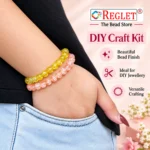 Sparkle Glass Beads for Bracelet Making – Single Tone - 250 Pcs, 8mm Multicolour Jewellery Kit - Image 5