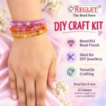 Sparkle Glass Beads for Bracelet Making Kit | Dual Shade, 335 Beads, 8mm, 12 Colours - Image 3